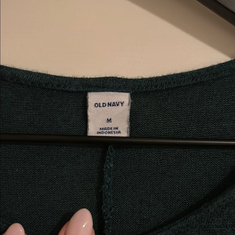 Old Navy Dark Green Long Sleeve Dress - Picture 2 of 2
